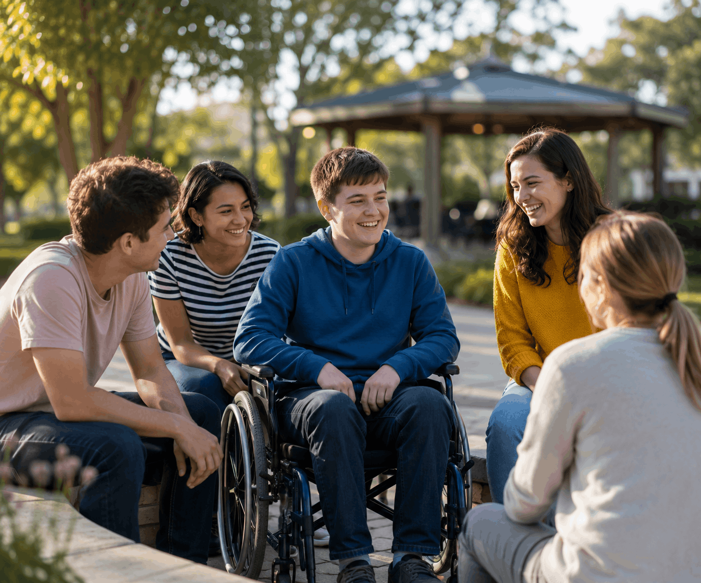 People connecting and supporting one another